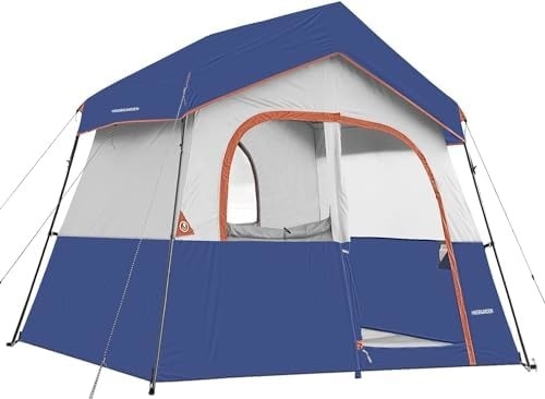 HIKERGARDEN Tenda da campeggio per 6 persone - Portatile facile da impostare Tenda di famiglia per il campeggio, Tenda di cabina in tessuto a prova di vento all'aperto