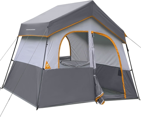 HIKERGARDEN Tenda da campeggio per 6 persone - Portatile facile da impostare Tenda di famiglia per il campeggio, Tenda di cabina in tessuto a prova di vento all'aperto