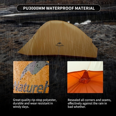 Naturehike Cloud-Up 1 persona tenda leggera backpacking tenda per un uomo, impermeabile ultraleggera tenda singola persona, fare