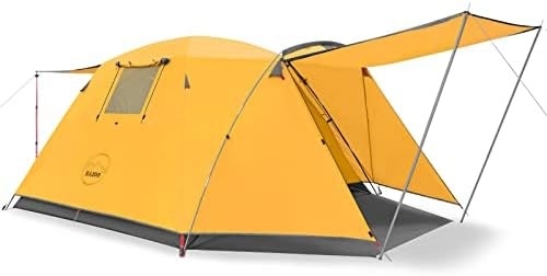 KAZOO 2/4 Persone Tenda da campeggio all'aperto impermeabile per famiglie Tende di grandi dimensioni 2/4 Persone facile da installare Tenda con portico doppio strato