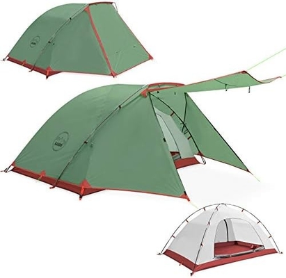 KAZOO 2/4 Persone Tenda da campeggio all'aperto impermeabile per famiglie Tende di grandi dimensioni 2/4 Persone facile da installare Tenda con portico doppio strato