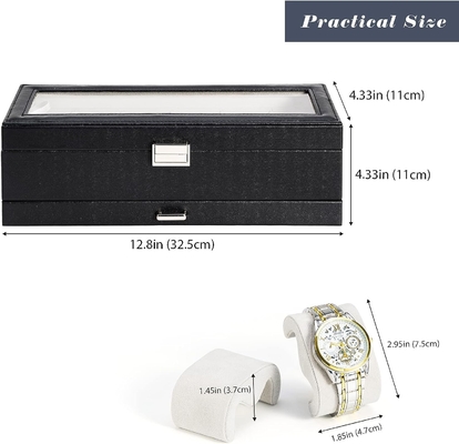 ProCase Watch Box Organizer per uomini, 6 slot Watch Display Case con cassetto, regalo per il giorno del padre uomo Watch Holder Watch