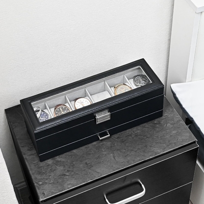 ProCase Watch Box Organizer per uomini, 6 slot Watch Display Case con cassetto, regalo per il giorno del padre uomo Watch Holder Watch