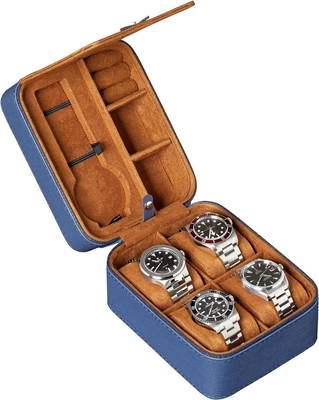 ROTHWELL 5 Watch Travel Case Storage Organizer per 5 orologi.