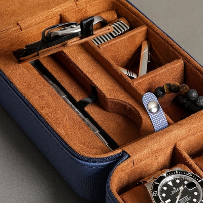 ROTHWELL 5 Watch Travel Case Storage Organizer per 5 orologi.