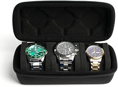 3 cartone per orologio, cartone per orologio con cartone di cartone per orologio, cartone con cuscini di schiuma morbida, adatto a tutte le dimensioni