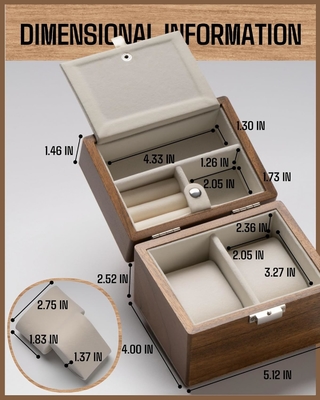 Casella per orologi, custodia da viaggio per uomini, organizzatore per orologi in legno e portagioielli per donna, protezione portatile a 2 slot