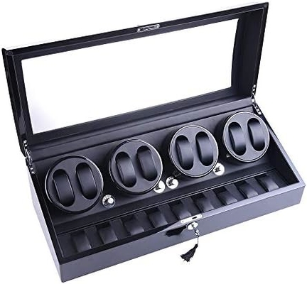 Orologio giratore, XTELARY Luxury 4 Motor Quad Orologio giratori per orologi automatici Cassaforte &amp; Display Box in legno 8 + 9 Conservatorio