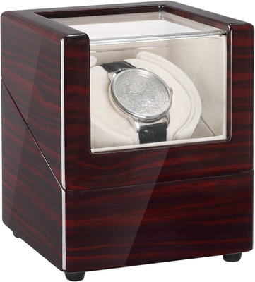 Chiyoda Winder per orologi automatici singoli scatola di legno massello con motori Mabuchi
