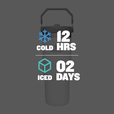 IceFlow Acciaio inossidabile Tumbler con paglia, Vasca idraulica isolata per casa, ufficio o auto, tazza riutilizzabile