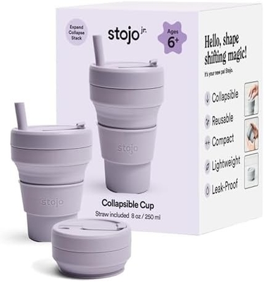 Coppa da viaggio pieghevole - Verde salvia, 12 oz / 355 ml - Proof-Leak Reusable To-Go Pocket Size Silicone Bottle