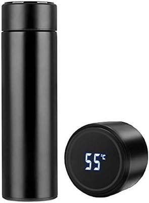 Bottiglia d'acqua con display di temperatura a LED,bottiglia d'acqua isolante a vuoto a doppia parete,acciaio inossidabile per sport automobilistici