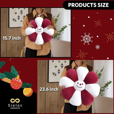 Pillone a fiori, Decorazione natalizia a forma di fiore, Pillone a pavimento a fiori, cuscino da sedere, Decorazione di stanza carina e di peluche