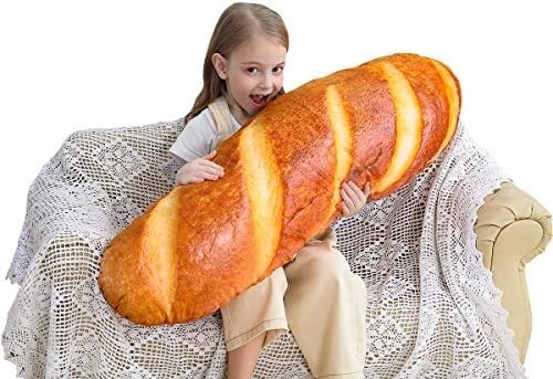 40 in 3D Simulazione Forma di pane cuscino morbido lombare baguette schiena cuscino cibo divertente giocattolo ripieno di peluche