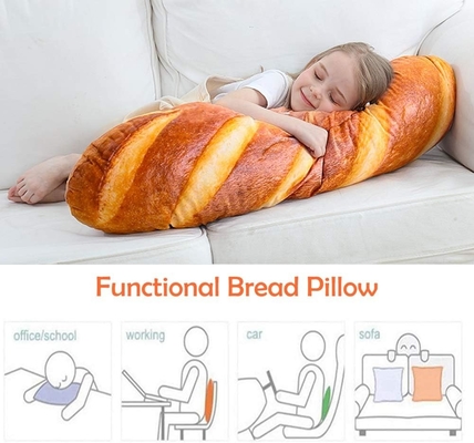 40 in 3D Simulazione Forma di pane cuscino morbido lombare baguette schiena cuscino cibo divertente giocattolo ripieno di peluche