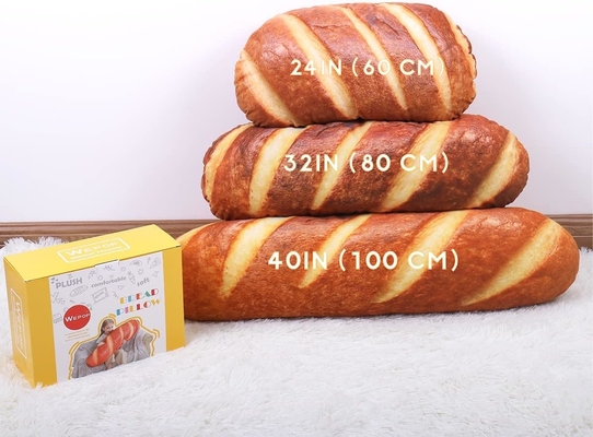 40 in 3D Simulazione Forma di pane cuscino morbido lombare baguette schiena cuscino cibo divertente giocattolo ripieno di peluche
