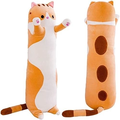 WUYU Dolce Bambola Gattina Carino Cartone animato Morbido Stuffato Gattino Cuscino Lungo Tiro Dormito Cuscino Bambola giocattolo regalo per bambini