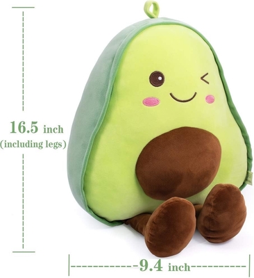 16.5 pollici di coccole di avocado ripieni di frutta morbida di peluche lancia cuscini regalo per bambini, cibo a forma di lancio cuscino giocattolo per Natale