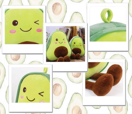 16.5 pollici di coccole di avocado ripieni di frutta morbida di peluche lancia cuscini regalo per bambini, cibo a forma di lancio cuscino giocattolo per Natale