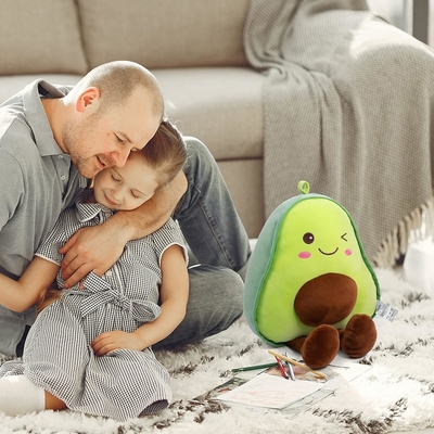 16.5 pollici di coccole di avocado ripieni di frutta morbida di peluche lancia cuscini regalo per bambini, cibo a forma di lancio cuscino giocattolo per Natale