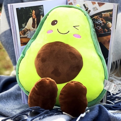 16.5 pollici di coccole di avocado ripieni di frutta morbida di peluche lancia cuscini regalo per bambini, cibo a forma di lancio cuscino giocattolo per Natale