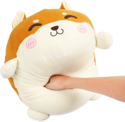 Shiba Inu Piumino cuscino Stuffed Animal Cute Piumino giocattolo Squishy Anime Corgi Piumino Fluffy Kawaii Soft Abbraccio cuscino