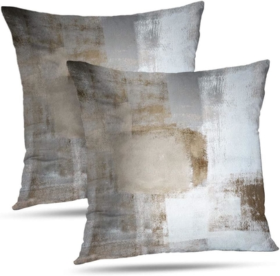 Set di 2 pezzi d'arte marrone Decorazione contemporanea Grigio Decorazione domestica