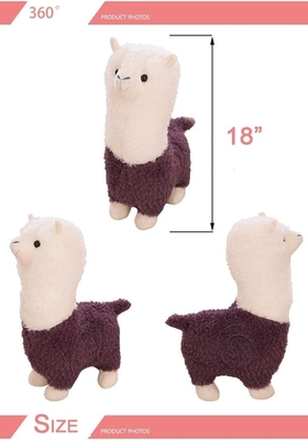 Giocattolo di lana di alpaca, alpaca animali di peluche grande 18 &quot;puppetto di peluche lanciare cuscino, morbido cuscino soffice super Natale San Valentino