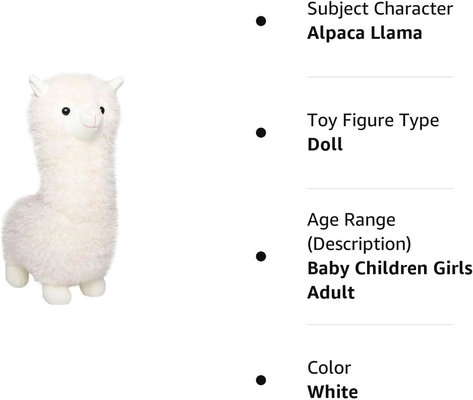 Giocattolo di lana di alpaca, alpaca animali di peluche grande 18 &quot;puppetto di peluche lanciare cuscino, morbido cuscino soffice super Natale San Valentino