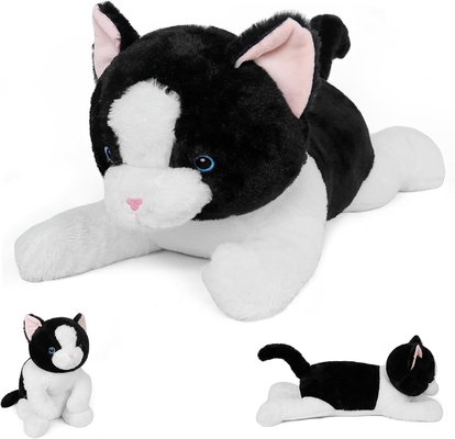 27 pollici gatto pesato animali di peluche, Cuddly pesato gatto cuscino di peluche gigante di peluche regalo ideale per adulti e bambini