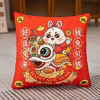 Mascotte dell'anno del coniglio, Big Red Pillow, Quilt dell'anno del coniglio 40*40cm
