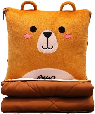 Copertura e cuscino da viaggio - Premium Soft 2 in 1 Copertura da aereo con cuscino da borsa morbido
