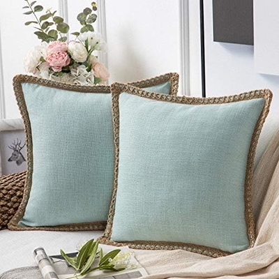 Phantoscope Pack di 2 Decorative Farmhouse throw cuscino coperture,modello solido per la casa