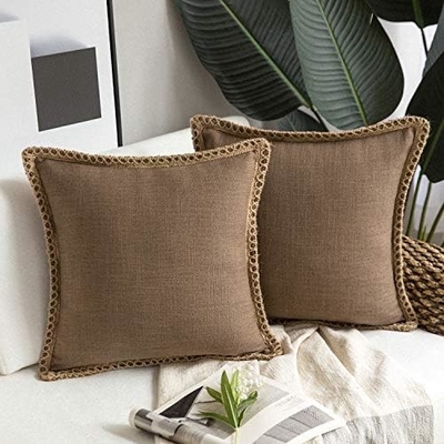 Phantoscope Pack di 2 Decorative Farmhouse throw cuscino coperture,modello solido per la casa