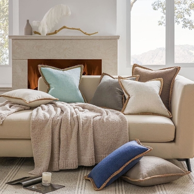Phantoscope Pack di 2 Decorative Farmhouse throw cuscino coperture,modello solido per la casa