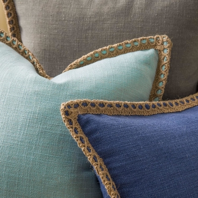 Phantoscope Pack di 2 Decorative Farmhouse throw cuscino coperture,modello solido per la casa