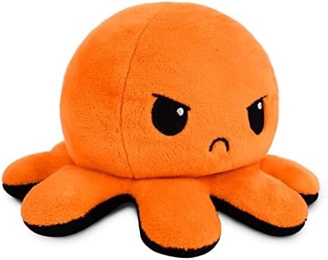 Turtle - l'originale polpo reversibile Plushie - amore + odio - simpatici animali pieni di sensi che mostrano il tuo