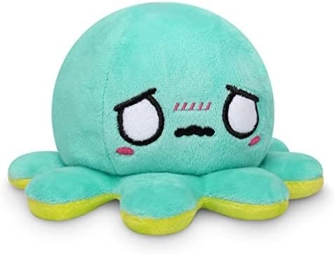 Turtle - l'originale polpo reversibile Plushie - amore + odio - simpatici animali pieni di sensi che mostrano il tuo