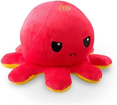 Turtle - l'originale polpo reversibile Plushie - amore + odio - simpatici animali pieni di sensi che mostrano il tuo