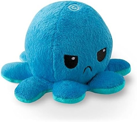 Turtle - l'originale polpo reversibile Plushie - amore + odio - simpatici animali pieni di sensi che mostrano il tuo