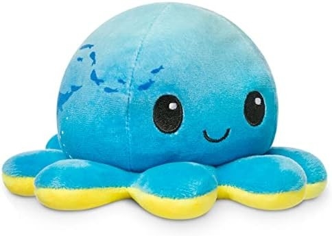 Turtle - l'originale polpo reversibile Plushie - amore + odio - simpatici animali pieni di sensi che mostrano il tuo