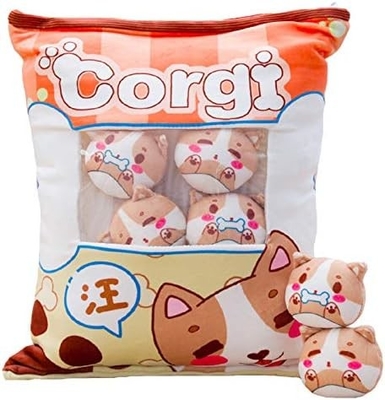 REFAHB Dolce cuscino di peluche cuscino da lancio giocattoli per animali ripieni rimovibili regali creativi per ragazze (gattino)