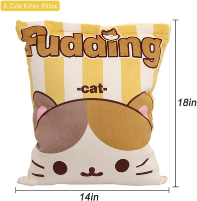 REFAHB Dolce cuscino di peluche cuscino da lancio giocattoli per animali ripieni rimovibili regali creativi per ragazze (gattino)