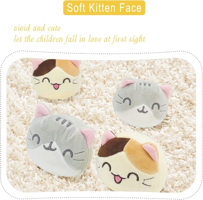 REFAHB Dolce cuscino di peluche cuscino da lancio giocattoli per animali ripieni rimovibili regali creativi per ragazze (gattino)