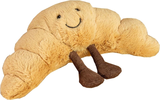 PesoPlush 9 &quot;Croissant Plush Sorrisa dolce Croissant Pane cuscino Stuffato Animali Divertenti Cibo morbido