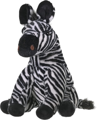 Wild Republic Zebra Plush, Stuffed Animal, Plush Toy, Regali per bambini, Cuddlekins 12 pollici, Multicolore