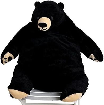 23.6in orsacchiotto marrone scuro giocattolo di peluche simulazione djungelskog orsacchiotto ricoperto animale bambola casa