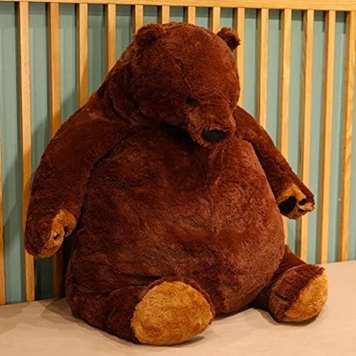 23.6in orsacchiotto marrone scuro giocattolo di peluche simulazione djungelskog orsacchiotto ricoperto animale bambola casa