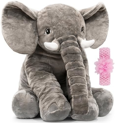 Giocattolo per animali da pelliccia di elefante ripieno 24 pollici