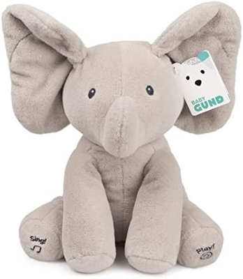 GUND Bambino animato Flappy l'elefante di peluche, giocattolo per bambini da 0 anni in su, grigio, 12"